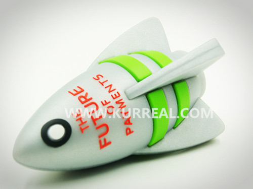 Customized 3D PVC Rocket Power Banks Chargers 2200mAh Gifts For Aerospace Or Defense Companies
