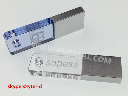 crystal usb flash drives,led light up logo usb gifts,corporate giveaways