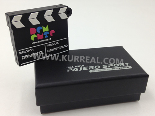 Custom Film Clapperboard Styled USB Flash Drives Memory Sticks Keyring Gifts Giveaways