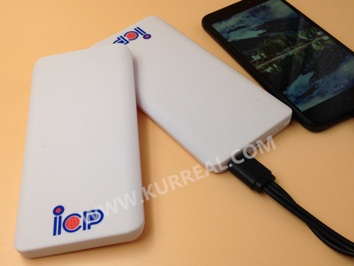 UL Ultra Slim Portable Mobile Charger Power Banks 6000mAh Rubberized Finish Silk Screen Printing